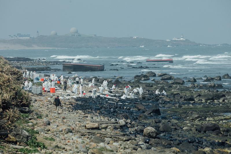 北海岸,德翔台北,油汙,海岸線,石門,貨輪