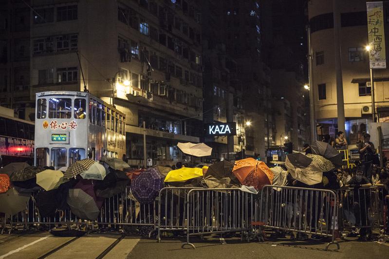 香港不平靜的釋法夜晚03。攝影／陳朗熹