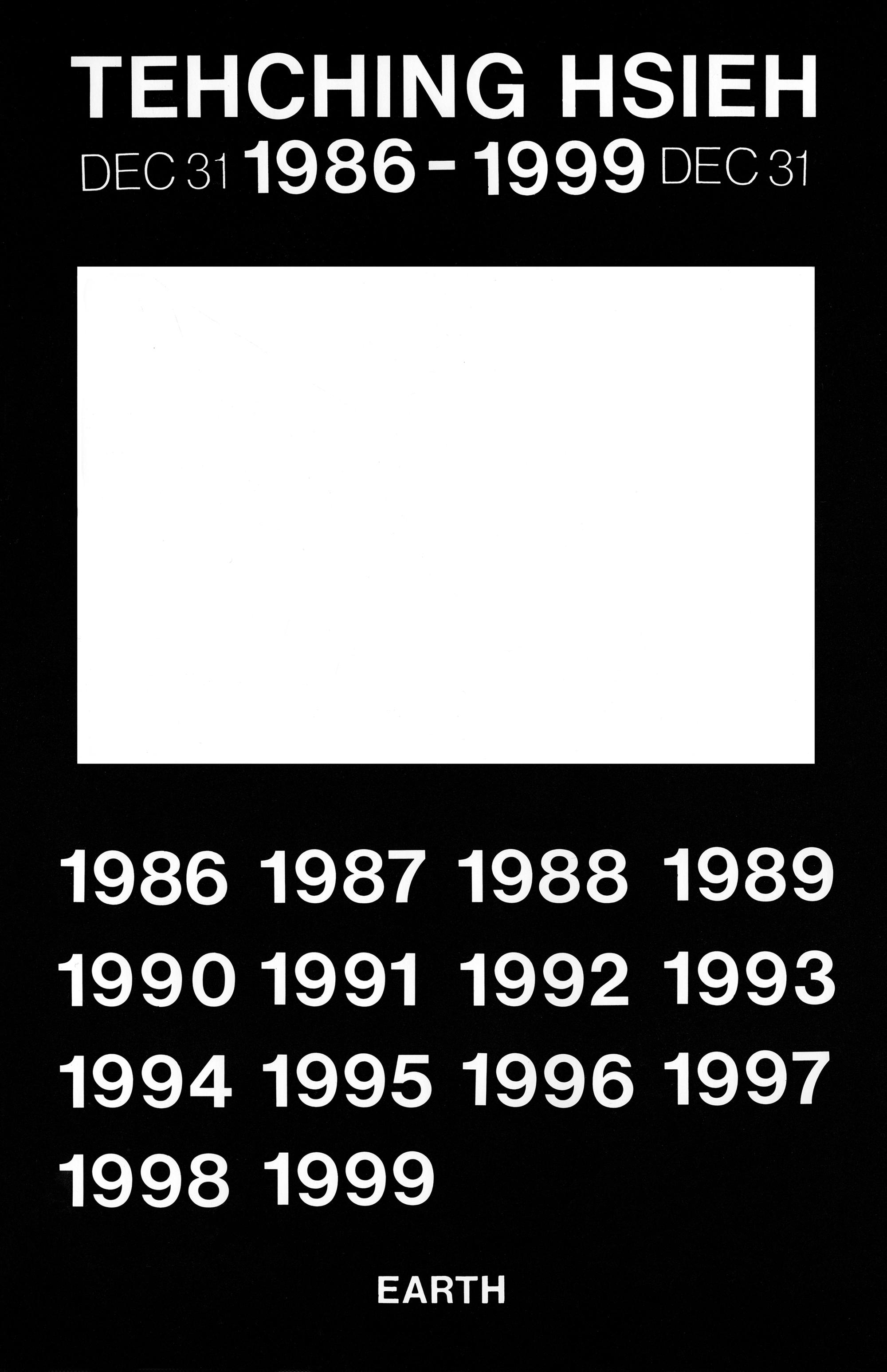 《謝德慶:1986-1999》,簡稱《十三年計劃》(Thirteen Year Plan),地球。(© 謝德慶 藝術家及尚凱利畫廊提供)