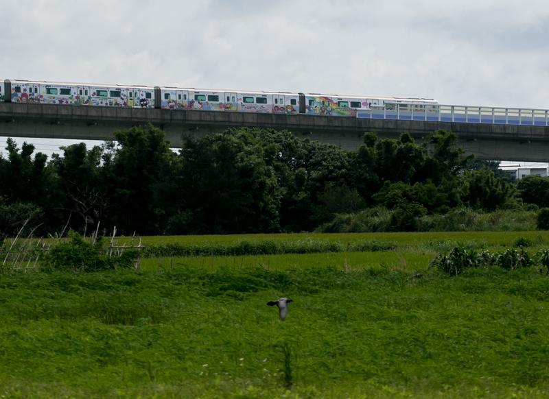 前瞻軌道建設真的不會新增區段徵收嗎。機場捷運坑口站周邊，未來也將是綠線的站點之一。（攝影／曾原信）