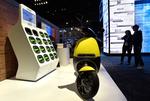  2016年 Gogoro機車在美國拉斯維加斯的國際消費電子展（CES）展示。（攝影／AFP／GETTY IMAGES NORTH AMERICA ／DAVID BECKER ）