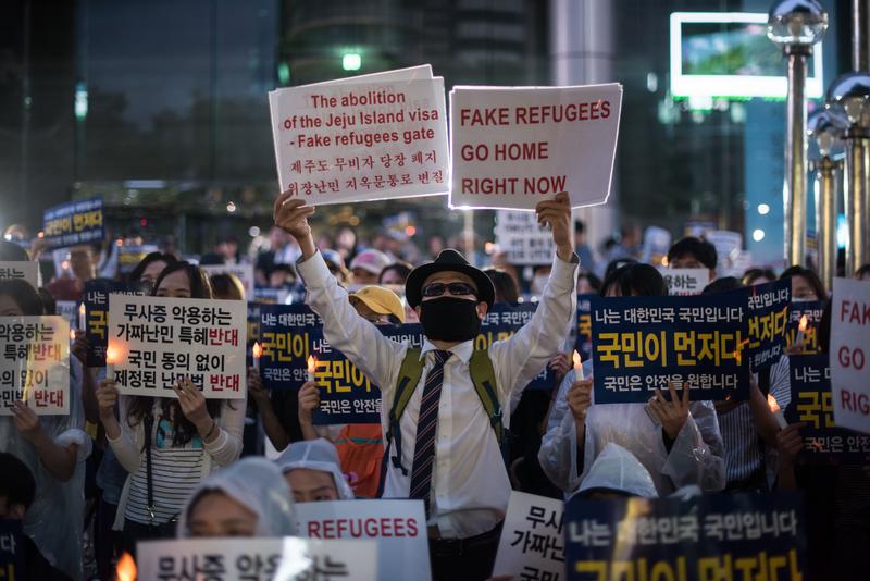 濟州島、葉門難民、AFP PHOTO