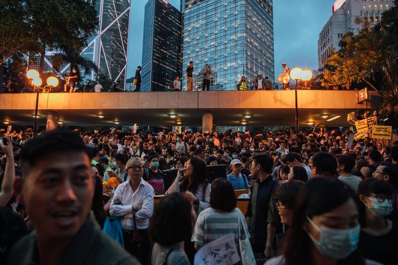 香港、公務員、遮打花園、反送中