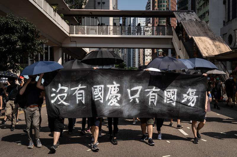 香港、反送中、國殤遊行、實彈