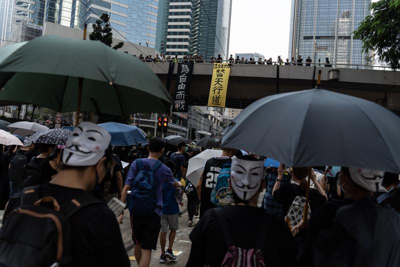 香港、反送中、國殤遊行、實彈