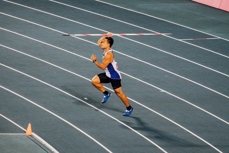 在2017年台北世大運的賽場上，鄭兆村擲出91公尺36，破亞洲紀錄。（攝影／余志偉）