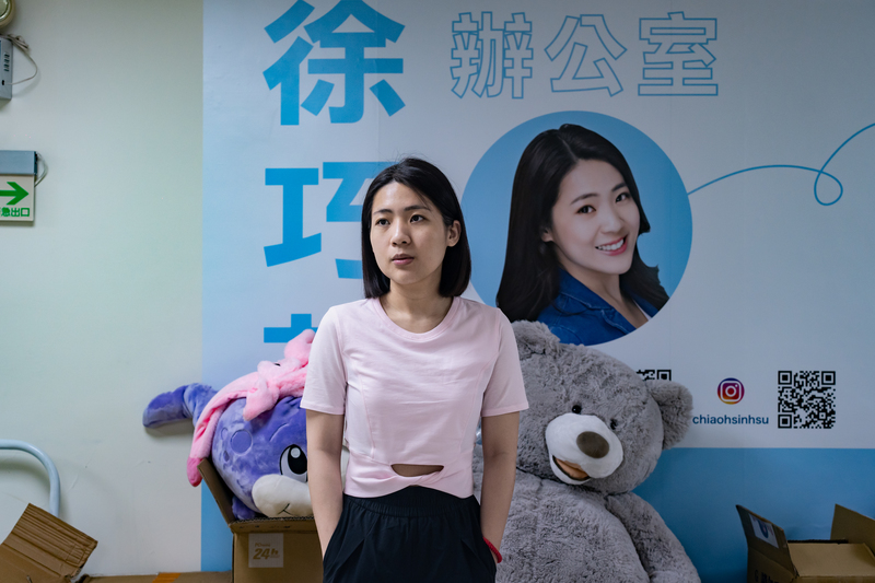 國民黨籍台北市議員徐巧芯對年底複決並不樂觀，指年輕人對投票年齡下修討論度低，而藍營選民則有不少反對聲浪。（攝影／陳曉威）