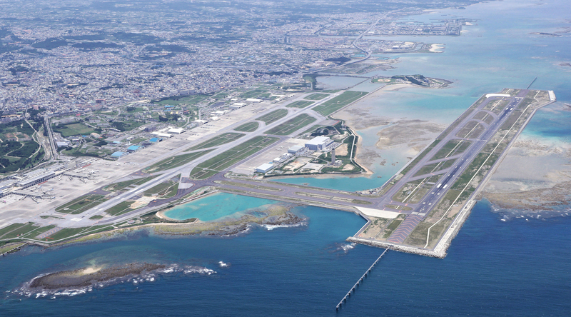 2020年5月20日，那霸機場的航拍影像。該機場同時也是日本航空自衛隊那霸空軍基地的所在地。（攝影／The Yomiuri Shimbun via AFP ／Yusuke Hayasaka）