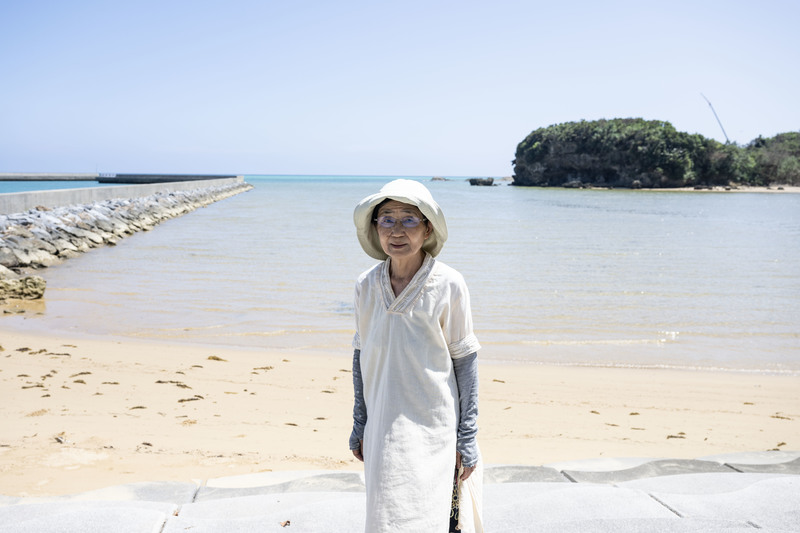環保運動者浦島悅子，在受訪時不斷回憶邊野古海岸的美麗生態，她很希望能沖繩人能成功守下這片有珊瑚、儒艮棲息的珍貴大海。（攝影／楊子磊）