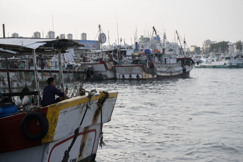 即使10月並非旺季，停泊東港的漁船仍比往年多，業者對我們說，今年景氣差，跑一天就賠一天，幹嘛出海？（攝影／楊子磊）
