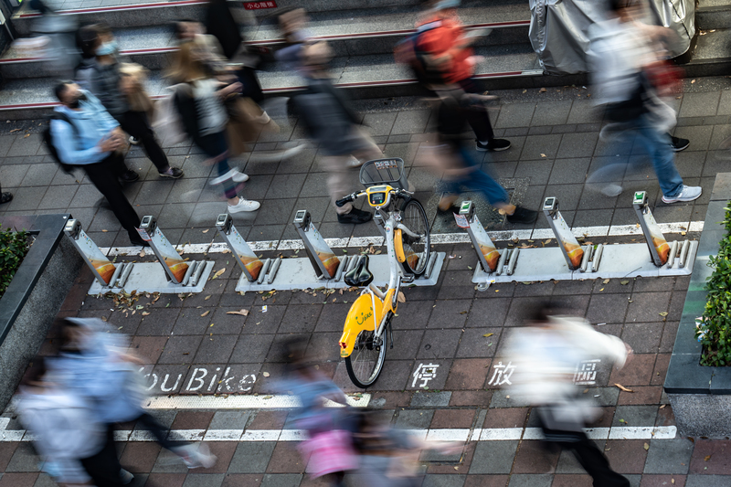 北市YouBike前30分鐘免費政策於2月28日上路後，一個月內使用人次創歷史新高，未來使用人次預估將持續增加。（攝影／陳曉威）