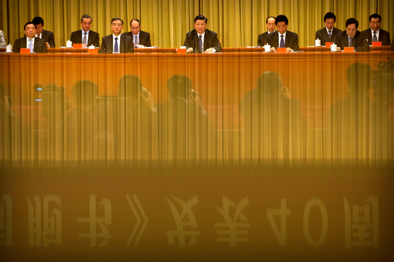 2019年1月2日，中國國家主席習近平出席於中國北京人民大會堂舉行的《告台灣同胞書》發表40週年紀念活動，並發表題為《為實現民族偉大復興推進祖國和平統一而共同奮鬥》的「習五點」 談話。（攝影／Mark Schiefelbein／Reuters／達志影像）