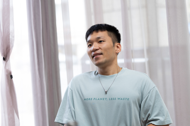 8月接受《少年報導者》專訪時,李洋就表示,若有機會擔任部長,會把推動體育協會和體育班的改革列為優先目標。(攝影/蔡昕翰)