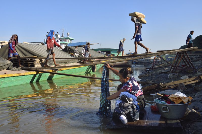 位於緬甸曼德勒,伊洛瓦底江畔。(攝影/hemis.fr/hemis.fr/Hemis/AFP)