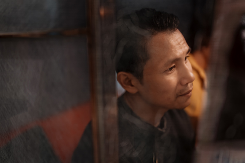 游紹翔說，孩子來到生命後的每一天，都是新的一天，他會跟孩子一起滑雪、騎單車，跟著孩子一起成長。（攝影／鄭宇辰）