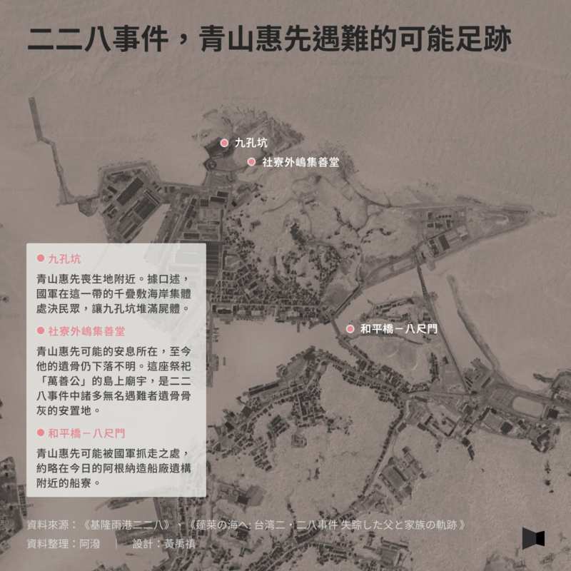 基隆、不義遺址、二二八、地圖、青山惠先