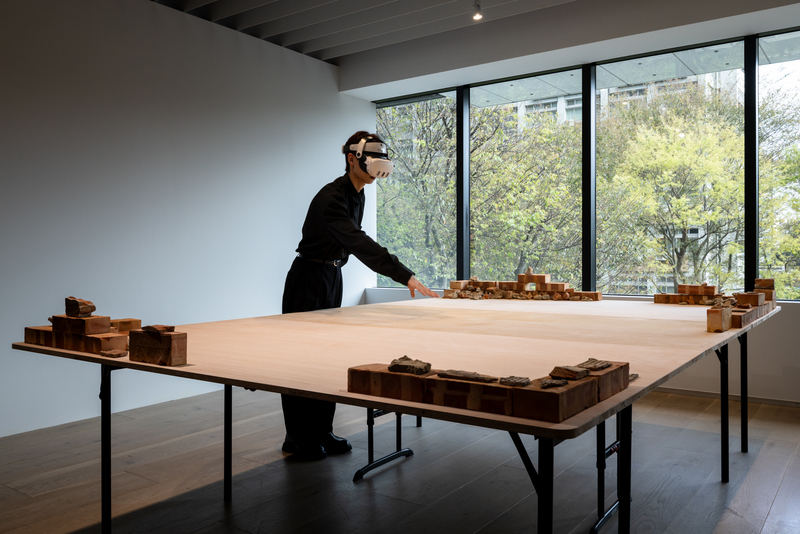 台灣藝術家林書楷與紐約FuturePerfect Studio創辦人韋恩．艾希莉（Wayne Ashley）的MR作品《幻影之城》。（照片提供／忠泰美術館）